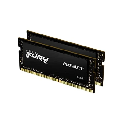 Image de Kingston FURY Impact 64GB (2x32GB) 3200MHz DDR4 CL20 Mémoire d’ordinateur Portable Kit de 2 KF432S20IBK2/64