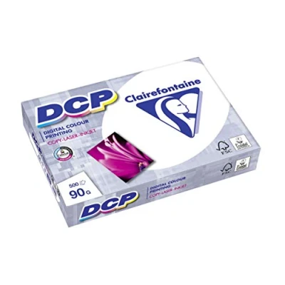 Image de Clairefontaine 1833 Papier d&#039;impression DCP (500 feuilles au format DIN A4 avec 90 grammes / de qualité supérieure pour l&#039;impression intensif en couleurs) Blanc