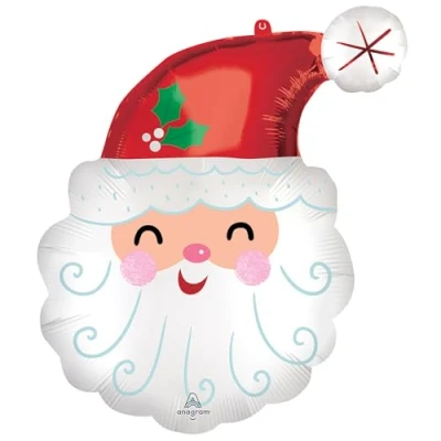 Image de Amscan Super Shape Ballon Père Noël, 4334275, Multicolor