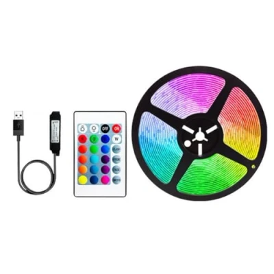Image de anso Bande lumineuse LED de 30,5 m, 15,2 m pour chambre, TV, PC, rétroéclairage ruban adhésif 5050 RVB Bluetooth APP USB (2 ensemble USB)