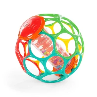 Image de Hochet pour bébé OBALL Rollin&#039; Rainstick Perles multicolores Son de gouttes d&#039;eau 30 trous