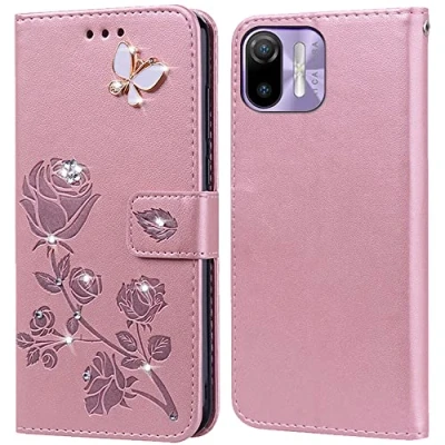 Image de PKQTOP Coque pour Ulefone Note 6/Note 6P/Note 6T Housse,Fonction de Support,Fente Carte,Silicone TPU,Flip Étui Case 6P(6.1&quot;)
