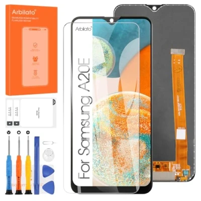 Image de Arbilato Écran LCD pour Samsung Galaxy A20E 2019 A10E SM A202F A102U Complet Tactile Display Assemblée Remplacement avec Réparation Kit (Noir)