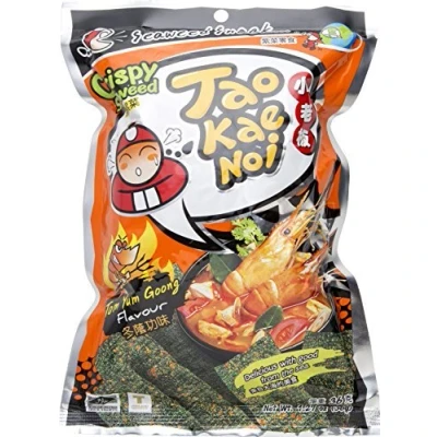 Image de Tao Kae Noi Crispy Seaweed Tom Yum Goong, 1.27 oz (Pack of 6) by