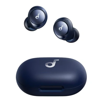 Image de Soundcore by Anker Space A40 Ecouteurs Bluetooth sans Fil Réduction du Bruit Automatique jusqu&#039;à 98%, Fil, 50h de Lecture, Son Hi Res LDAC, 6 Micros, Design Confortable, Contrôle App