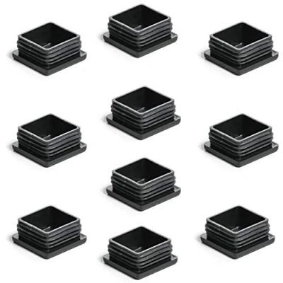 Image de Enkotrade Lot de 10 bouchons à lamelles pour tubes carrés, 70 x mm, cache tube en plastique polyéthylène qualité supérieure, d&#039;extrémité, capuchons, patins