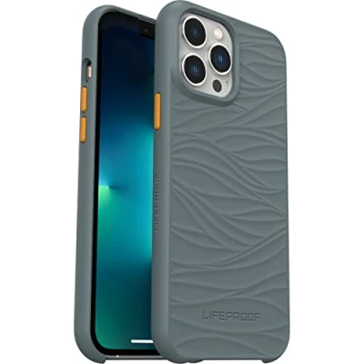 Image de LifeProof pour Apple iPhone 13 Pro Max / 12 Max, coque antichoc fabriquée à partir de plastique recyclé et provenant des Océans, Série Wake, Gris