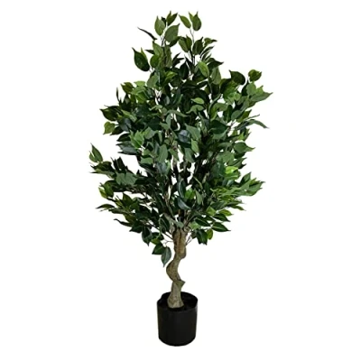 Image de Leaf Arbre Artificiel réaliste avec Pot de Fleurs Ficus 100 cm