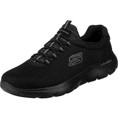 Image de Skechers Homme Summits Sneaker, Black Mesh/Trim, 39 EU