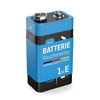 Image de ANSMANN Pile Lithium 9V 6AM6 (1 PCE) spéciale pour détecteur de fumée et Autre système d&#039;alarme résistante, fiable à Longue durée Vie