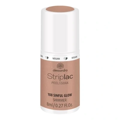 Image de alessandro UV Striplac PEEL OR SOAK Vernis à ongles, Femme, Taille: 8 ml, Sinful glow