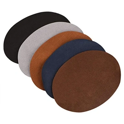 Image de Patch En Cuir Réparation Coude à Coudre, 1 Pack Coudiere A Coudre Forme Ovale Pu Couture Genoux Patchs Vêtements Accessoires