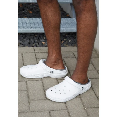 Image de Crocs Classic Lined Unisex Chaussons, Taille: 38 39, Navy/charcoal Matière synthétique