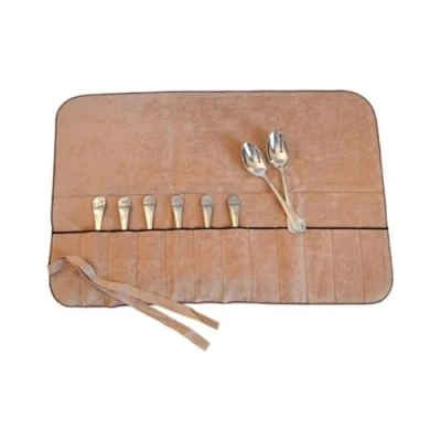 Image de Hagerty Silver Guard Cutlery Roll Housse pour couverts en argent ou argentés I 59x40 cm Rangement pratique à effet anti ternissement 12 compartiments cuillères fruits