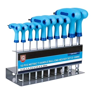 Image de Blue Spot Tools 12186 Lot de 10 clés hexagonales métriques avec poignée en T (2 mm)