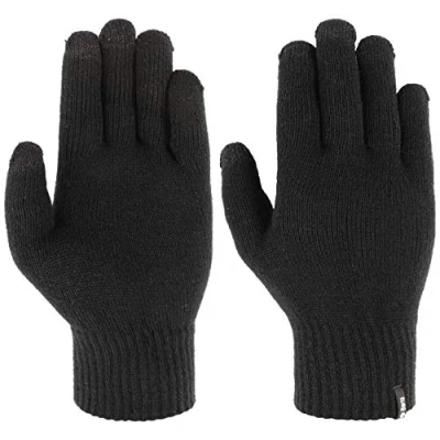 Image de Barts Fine Knitted Touch Gloves Gants, Noir (Black 0001), Large (Taille Fabricant: M/L) Mixte