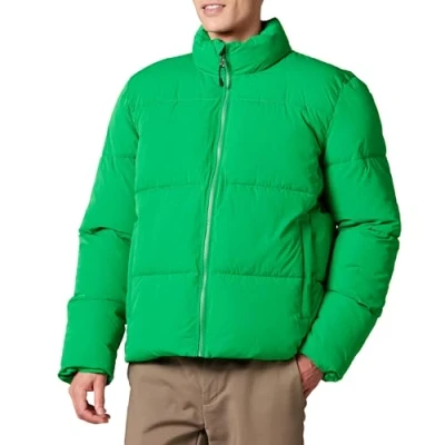 Image de Amazon Essentials Doudoune à col Montant (Grandes Tailles Disponibles) Homme, Vert, XS