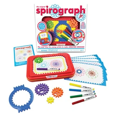 Image de Silverlit Spirograph Junior Loisirs créatifs Set d&#039;activités 80 options de réalisation Comprend 4 roues classiques Créer des figures géométriques A partir 3 ans.
