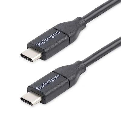 Image de StarTech.com Câble USB C de 50 cm Cordon vers charge Type M/M 2.0 (USB2CC50CM) Noir