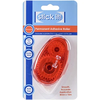 Image de Stick It! Rouleau Adhésif Permanent sans Acide et sur Deux Faces, Transparent