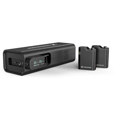 Image de Sennheiser Profile Système sans fil 2,4 GHz à 2 canaux avec microphones clipser et microphone main, récepteur, deux clipser, étui de chargement multifonction sac transport
