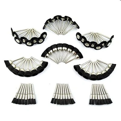 Image de Merryland Brosse en Soie Nylon de Polissage pour Dremel 72pcs, Couronne Boisseau Pinceau 24pcs Chaque, Bout Plates Mini Outils Rotatifs DIY, RMTA072C3