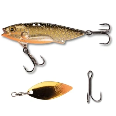Image de LMAB Techno Vibe Appât vibrant 3 tailles, cigale, Blade Bait, Lipless Crankbait, leurre de pêche pour la au poisson prédateur, sandre et perche, cigales, feuille spinner (25 g 6,5 cm,