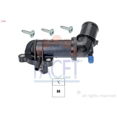 Image de FACET 7.8786 Thermostat d&#039;eau 88C Made in Italy OE Equivalent avec joint d&#039;étanchéite OPEL: Astra J 5 portes, Insignia A 3/5 portes