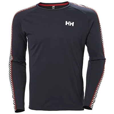 Image de Helly Hansen Pour des hommes Lifa Active Stripe Crew L Rouge et rose