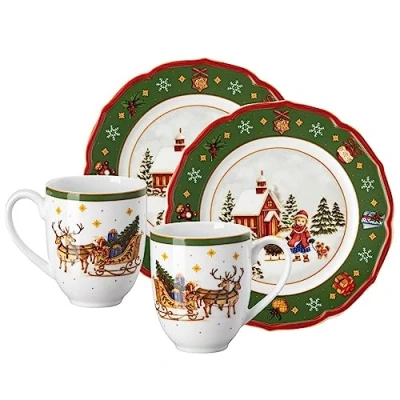 Image de Hutschenreuther Happy Wintertime Set de 4 pièces Vert