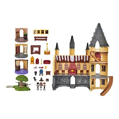 Image de HARRY POTTER CHÂTEAU DE Poudlard DELUXE MAGICAL MINIS WIZARDING WORLD Château 60 cm Interactif Avec Sons et Lumières, 3 Figurines 22 Accessoires 6062278 Jouet Enfant 5 ans +