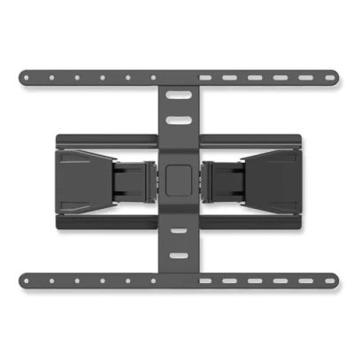 Image de Support mural TV ultra mince NEDIS TVWM5560BK Convient à écrans 43 90 pouces Bras pivotants Noir