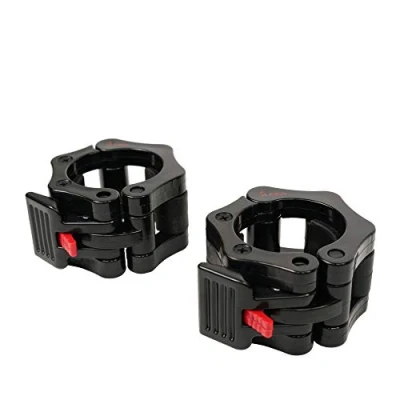 Image de Sunny Health and Fitness &amp; Lot de 2 Colliers Serrage en Forme Requin pour haltères Verrouillage Olympiques Mixte, Noir, Taille Unique