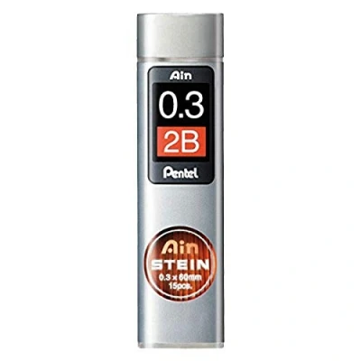 Image de Pentel Ain Stein 0,3 mm 2B Lot de 12 mines pour