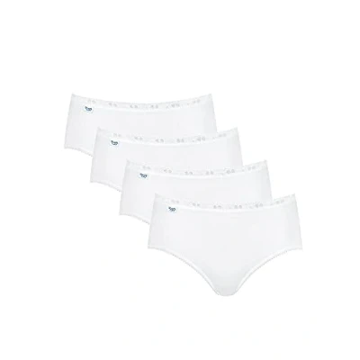 Image de Sloggi Femme Basic+ Midi 4p Culotte, Blanc, 48 EU
