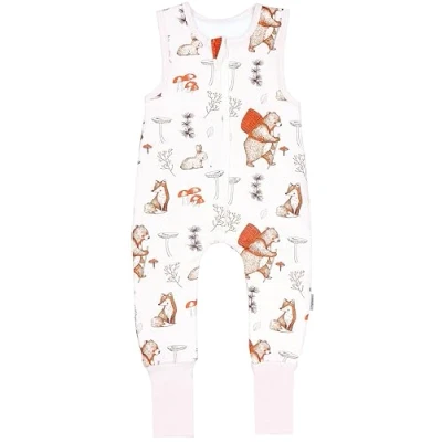 Image de TupTam Gigoteuse Bébé Hiver avec Pieds, certifiée OEKO TEX, 2,5 TOG, Unisexe, Animaux de la forêt pied retournable, 104 110