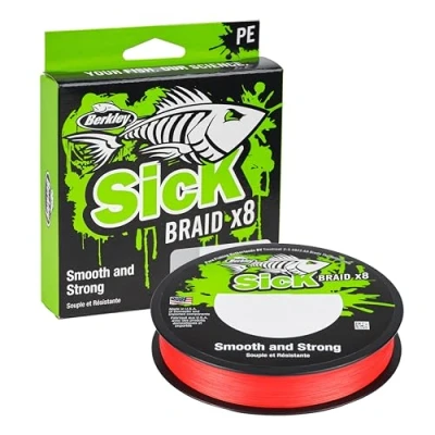 Image de Tresse Berkley Sick Red 0.08mm / 6kg (300m) pêche
