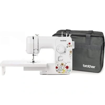 Image de Brother JX17FE (Fantasy Edition) avec Table D’extension et Sac Inclus, Machine à Coudre pour Débutants, 17 Points différents, Couture Automatique, Utiles, élastiques Décoratifs