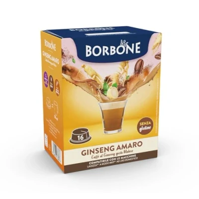 Image de 96 Capsules Ginseng Amer CAFFÈ BORBONE Compatible Avec lavazza A Modo Mio