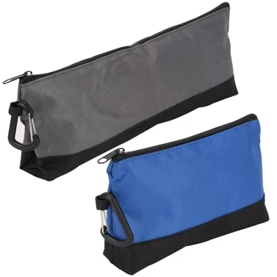 Image de Belle Vous Lot de 2x Trousse à Outils Fermeture Éclair avec Mousquetons Pochette Rangement Multi usages très Résistante Sac a Outil 2 tailles Sacoche Bricolage Vide