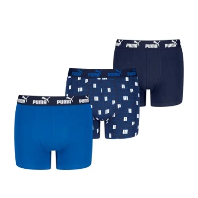 Image de PUMA Elements Boxer, Bleu Combo, 134 140 (Lot de 3) Garçon