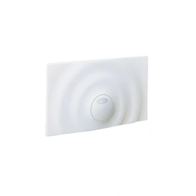 Image de Grohe 37859Sh0 Surf Plaque de commande chasse d’eau, effet vague, blanche