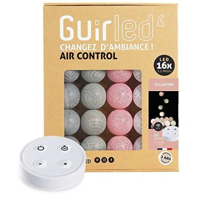Image de GuirLED Guirlande lumineuse boules coton LED USB Télécommande sans fil Chargeur double 2A inclus 4 intensités 16 Églantine