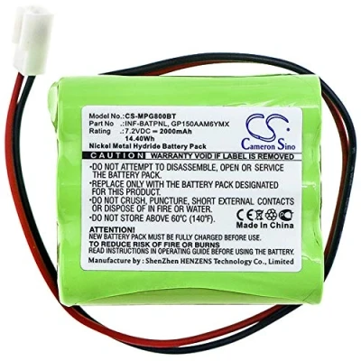 Image de TECHTEK Batteries 2000mAh Compatible avec [ESP] Infinite Prime Control Panel, pour [Marmitek] ProGuard Panel remplace 11AAAH6YMX, GP150AAM6YMX, GP220AAM6YMX, INF BATPNL, PG800