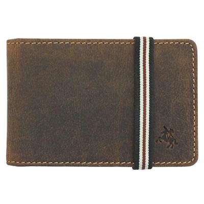 Image de VISCONTI Bandit Collection Porte cartes en cuir avec élastique RFID BN1, Tan à l&#039;huile, Taille unique, Moderne