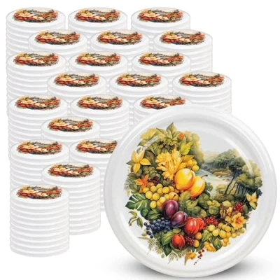 Image de KADAX Couvercle à vis fi82 mm x 200st, twist off Ensemble en métal, de rechange pour bocaux, avec 6 crans d&#039;encliquetage bocaux droits et conserve