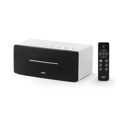 Image de EDIFIER D12 Haut Parleur de Bureau Bluetooth stéréo intégré sans Fil pour Ordinateur 70 Watts RMS avec Sortie Ligne subwoofer, Blanc
