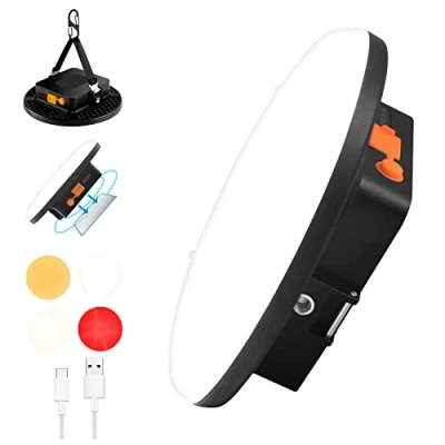 Image de Lampe LED Rechargeable, 16500mAh Power Bank, Camping USB 3000LM, avec aimant et port d&#039;écrou 1/4, pour Tente, Camping, Ouragan, Randonnée, Urgence, Panne