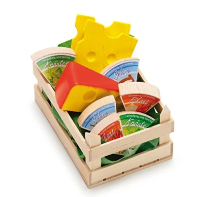 Image de Erzi Pretend Play en bois épicerie Merchandize assortis Petit Fromage Version Anglaise