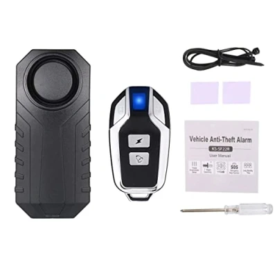 Image de Mengshen Alarme De Moto Vélo, Antivol sans Fil, IP55 étanche Et 113 DB (Télécommande Incluse)